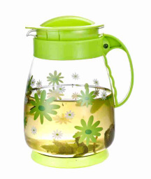 供應(yīng)批發(fā)1.5L耐熱玻璃茶具 精致手工，冷熱皆宜的花茶壺